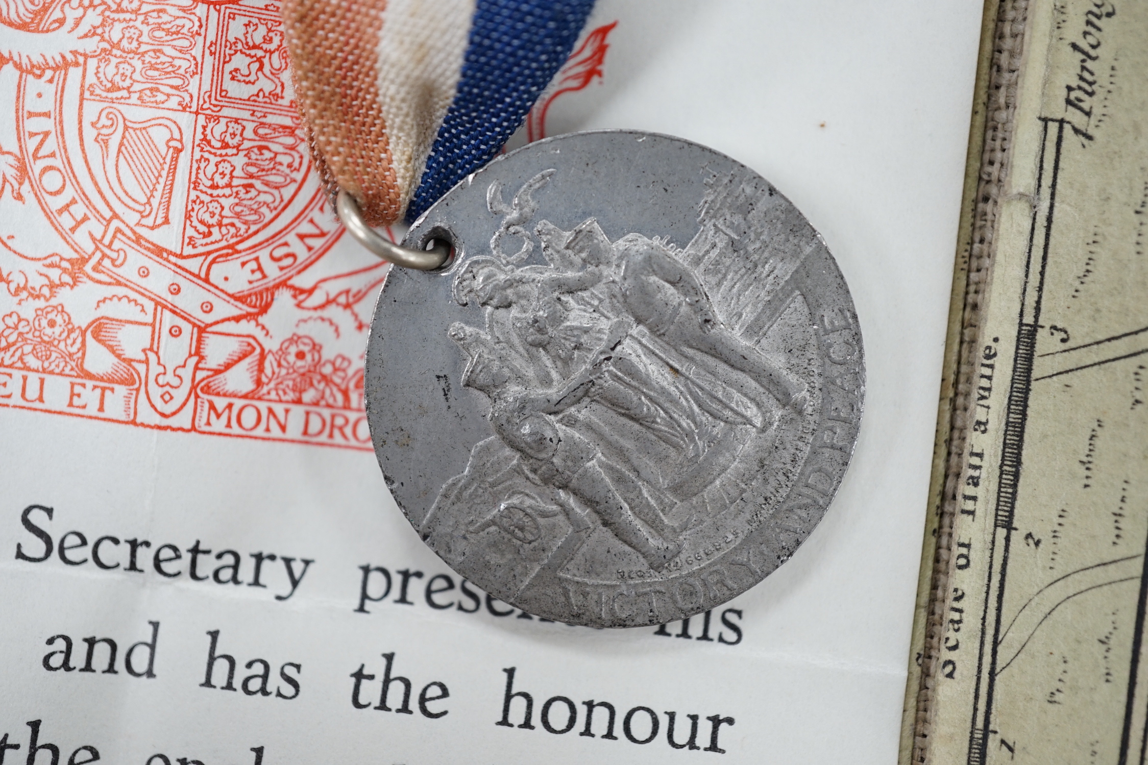 Miscellaneous medals, three stick pins, two George III indentures